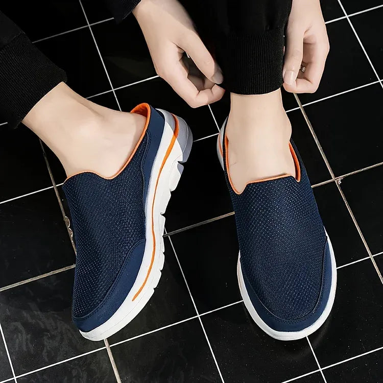 Flexor™ | Heren Slip-On Sneakers met Open Hiel | Ademend Mesh Instapmodel voor Zomer en Wandelen