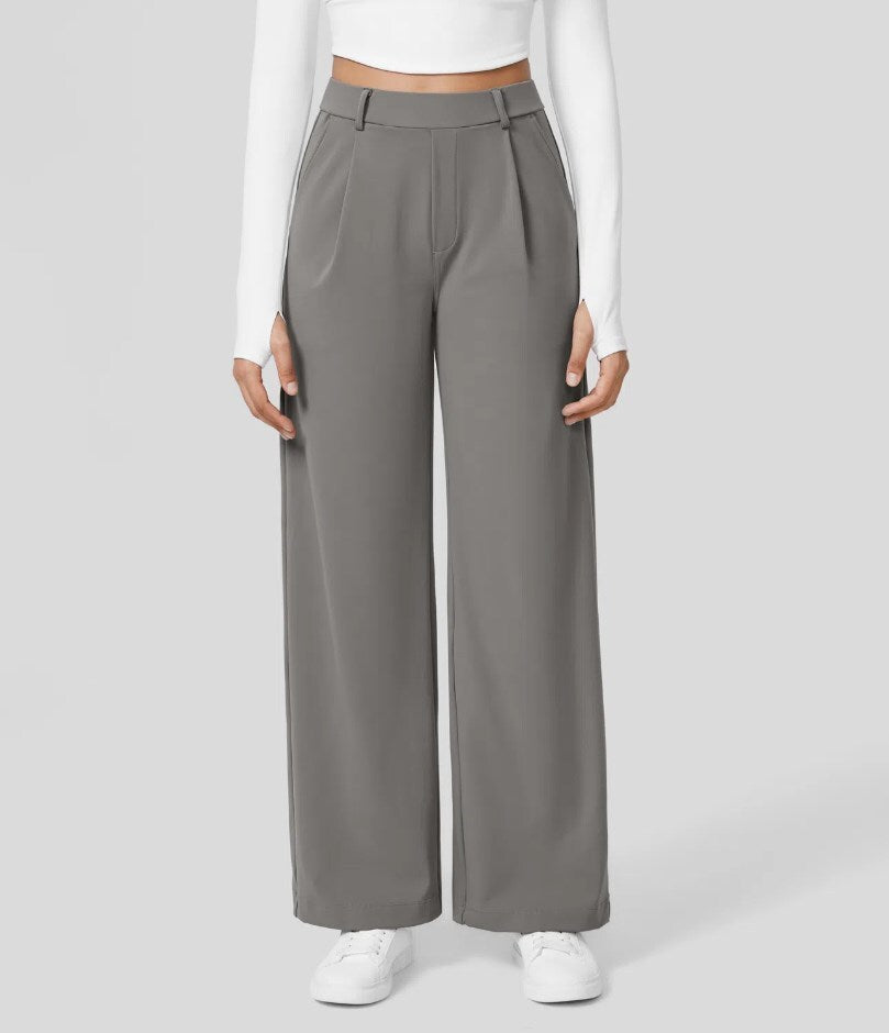 Sophia™ | High Waist Luxe Dames Pantalon Flatterende Pasvorm en Zakken