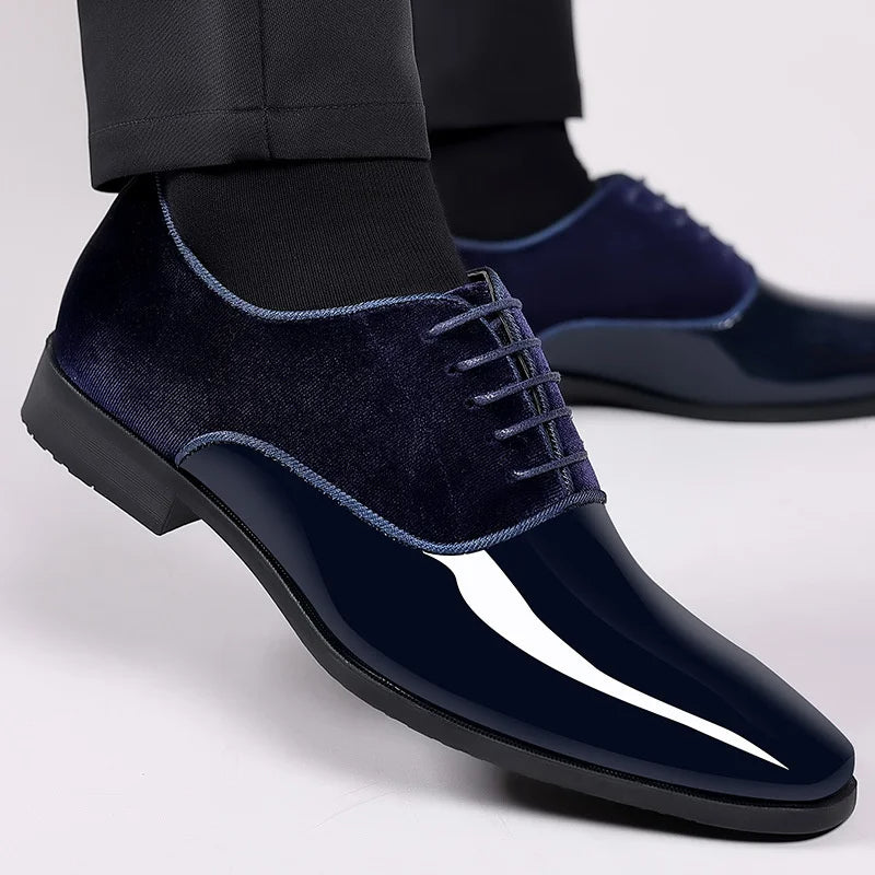 Lucien | Lakschoenen met Fluweel Heren