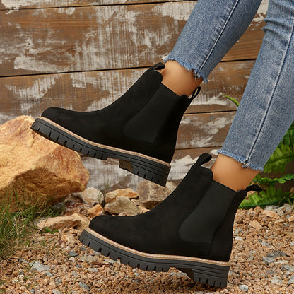 Nerina | Chelsea Boots Zwart Suède