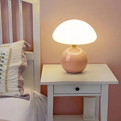 Elowen™ | Scandinavische Paddenstoel Tafellamp | Minimalistisch Design met Instelbare LED Sfeerverlichting