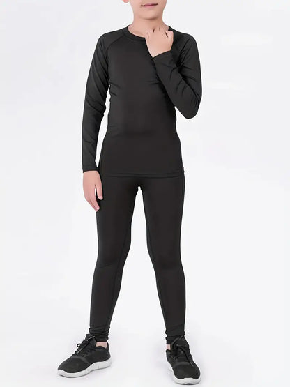 ThermaFit Mini™ | Wintersport Thermokleding voor Kinderen met Compressie, Sneldrogend Materiaal en Hoge Elasticiteit