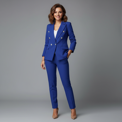 Valéris | Tweedelig Dameskostuum met Goudkleurige Knopen