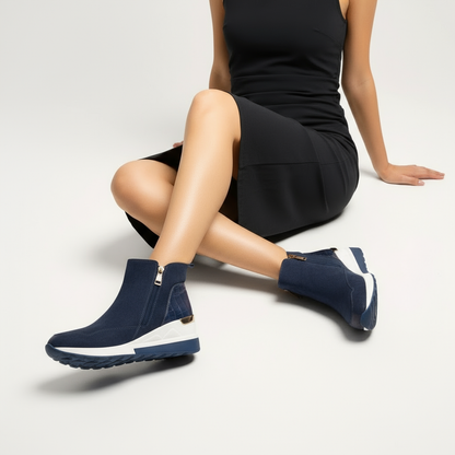 Amarena | Suède Wedge Sneakers