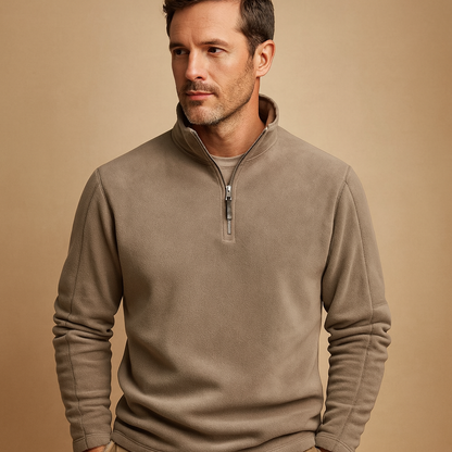 Rheon | Fleece Trui Met Halve Rits