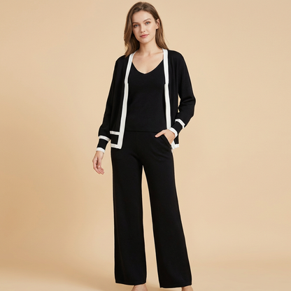 Solène | Completo maglia e pantaloni a 3 pezzi