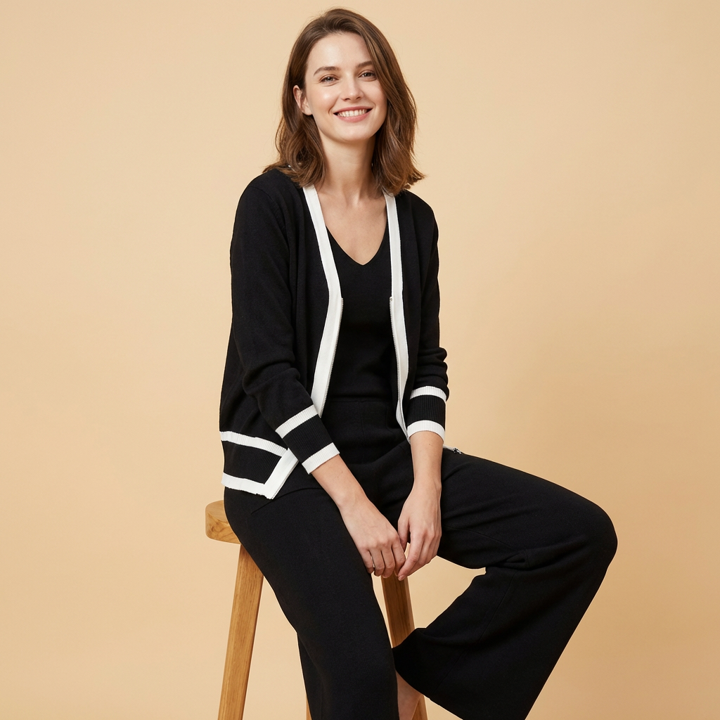 Solène | Completo maglia e pantaloni a 3 pezzi