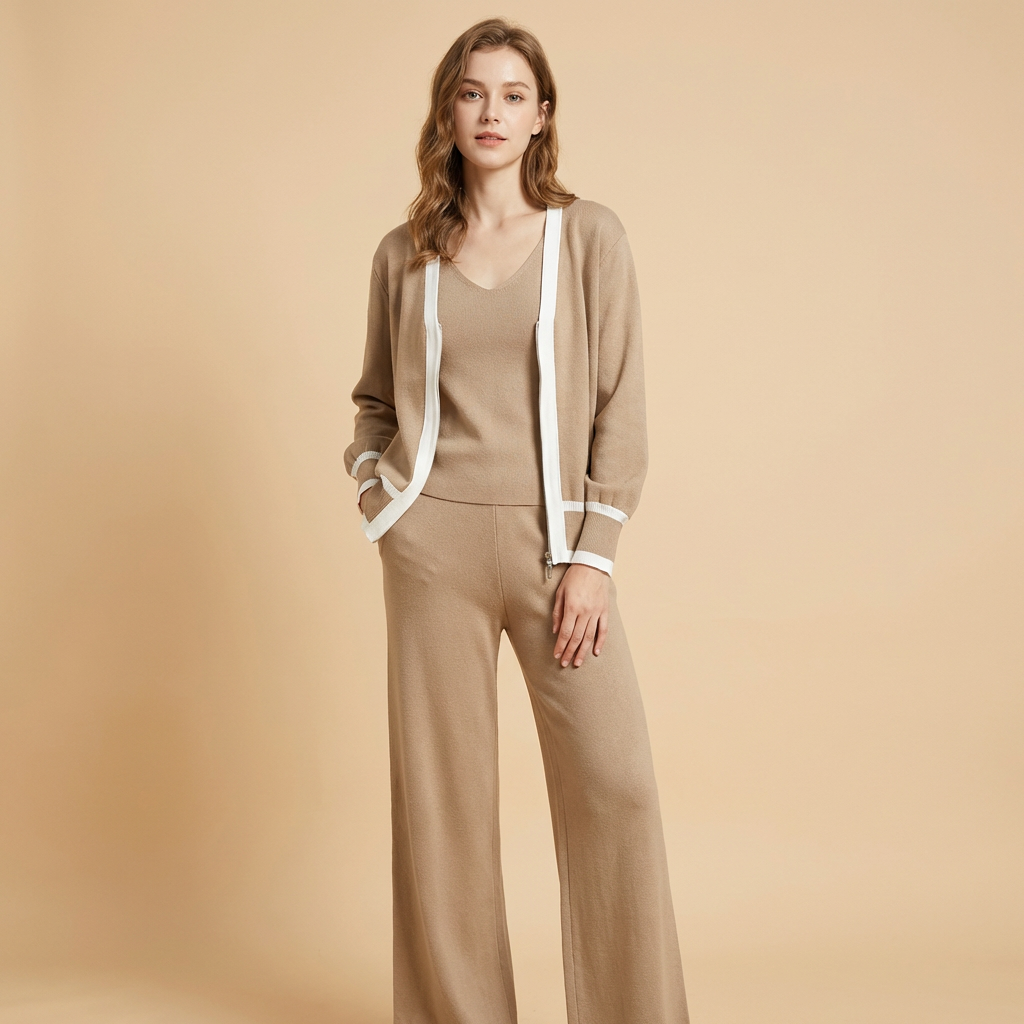 Solène | Completo maglia e pantaloni a 3 pezzi