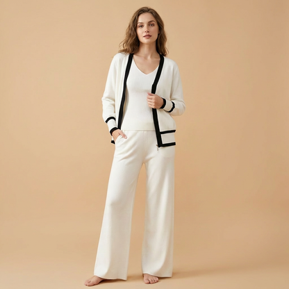 Solène | Completo maglia e pantaloni a 3 pezzi