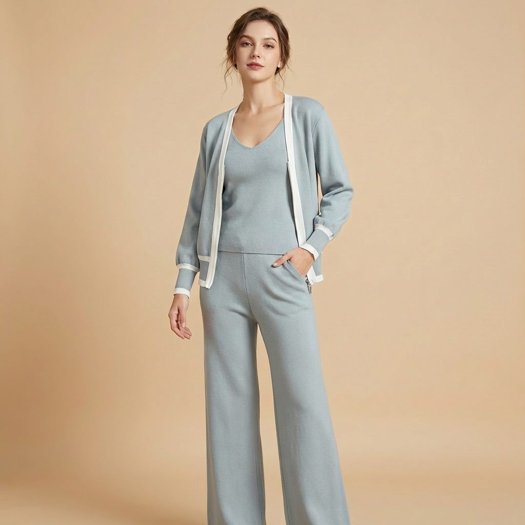 Solène | Completo maglia e pantaloni a 3 pezzi