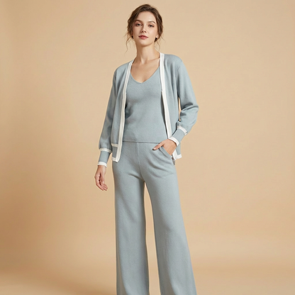 Solène | Completo maglia e pantaloni a 3 pezzi