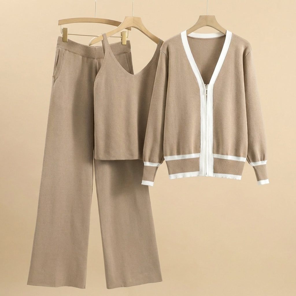 Solène | Completo maglia e pantaloni a 3 pezzi