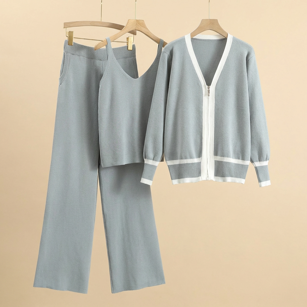 Solène | Completo maglia e pantaloni a 3 pezzi