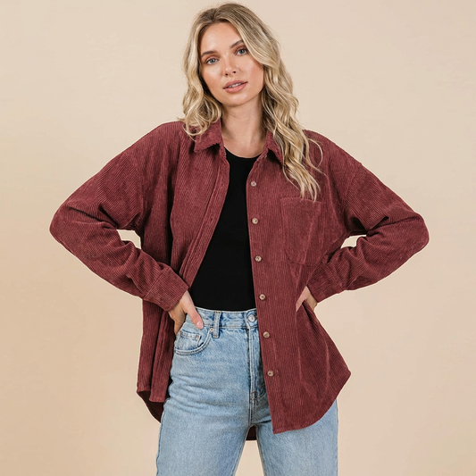 Livia | camicia in velluto a coste