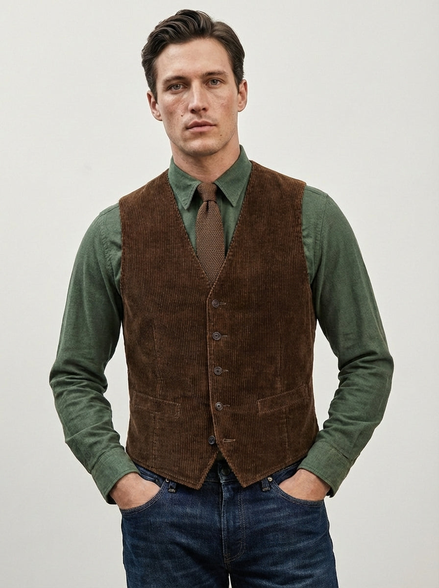Victor | Vintage Corduroy Blazer with Vest