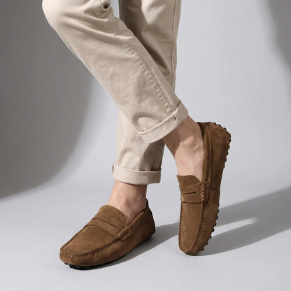 Marvello | Mocassins en daim pour hommes