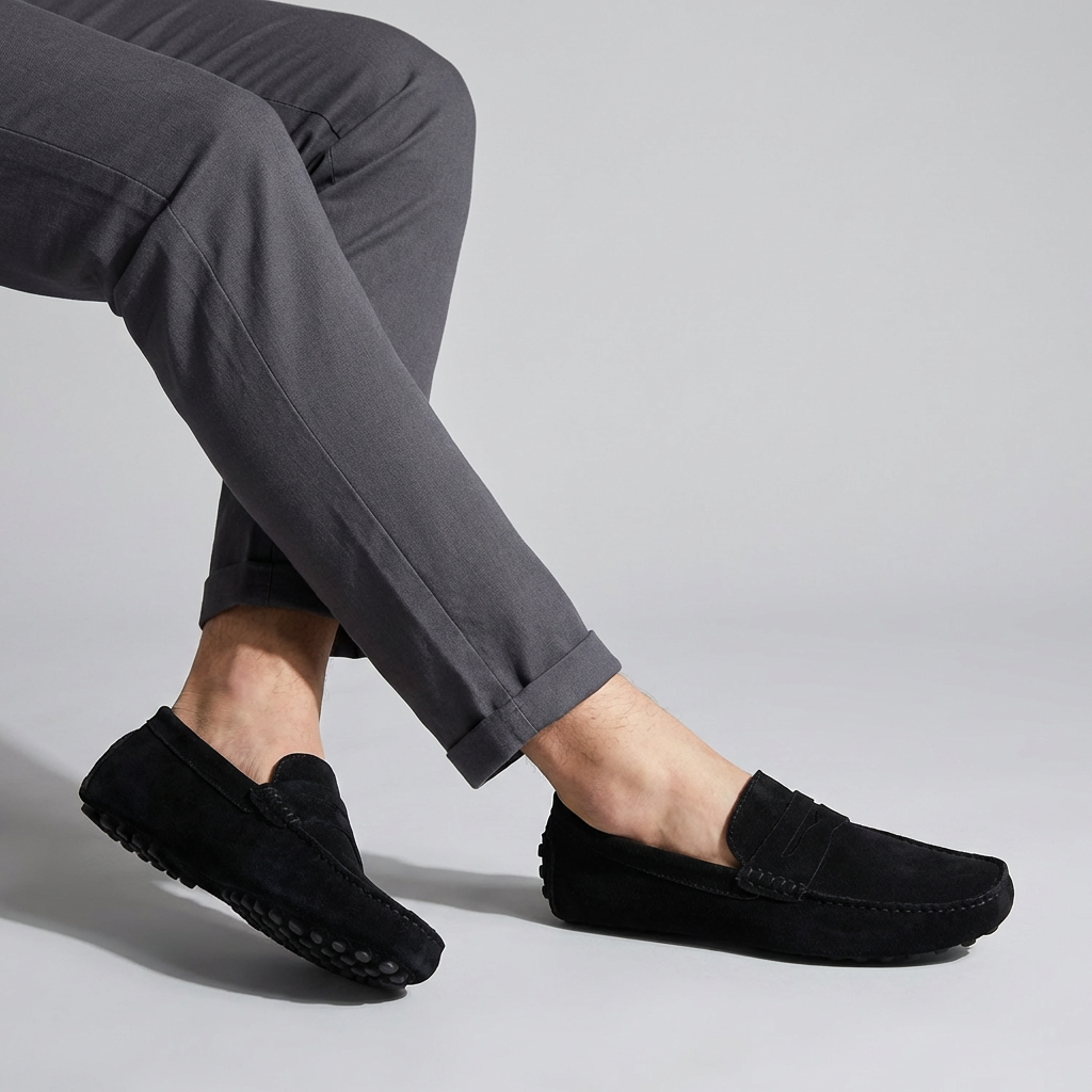 Marvello | Mocassins en daim pour hommes