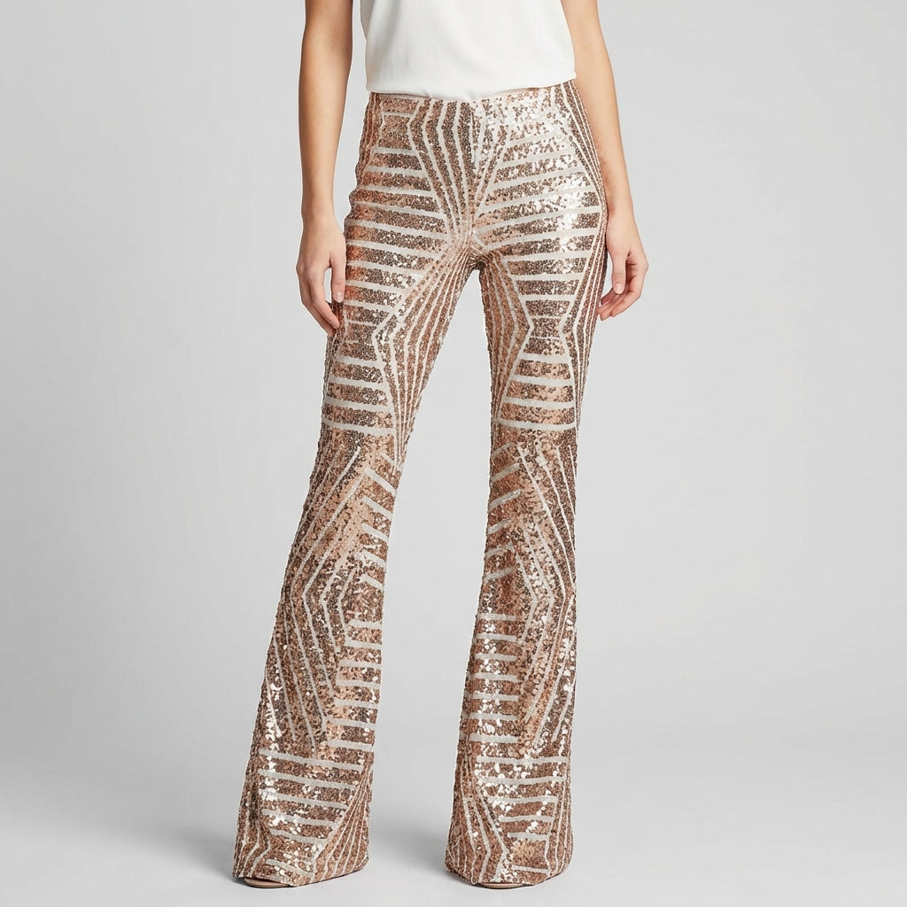 Zafrina | pantaloni flare geometrici da donna