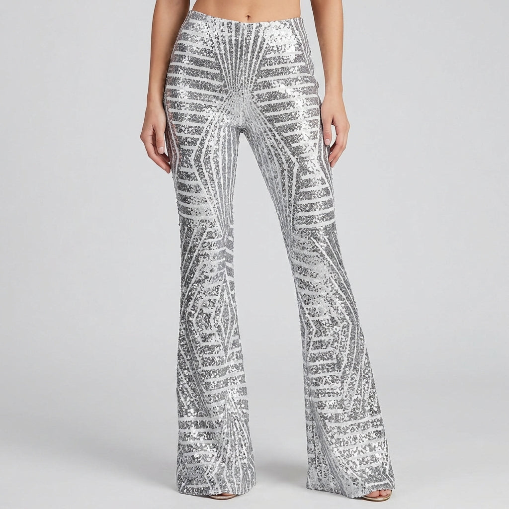 Zafrina | pantaloni flare geometrici da donna