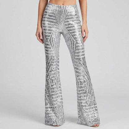 Zafrina | pantaloni flare geometrici da donna