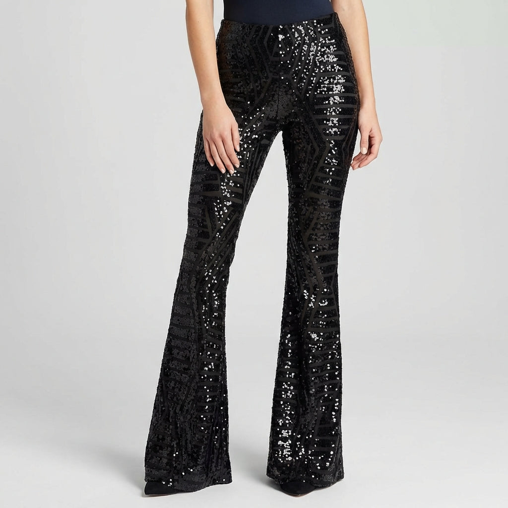 Zafrina | pantaloni flare geometrici da donna