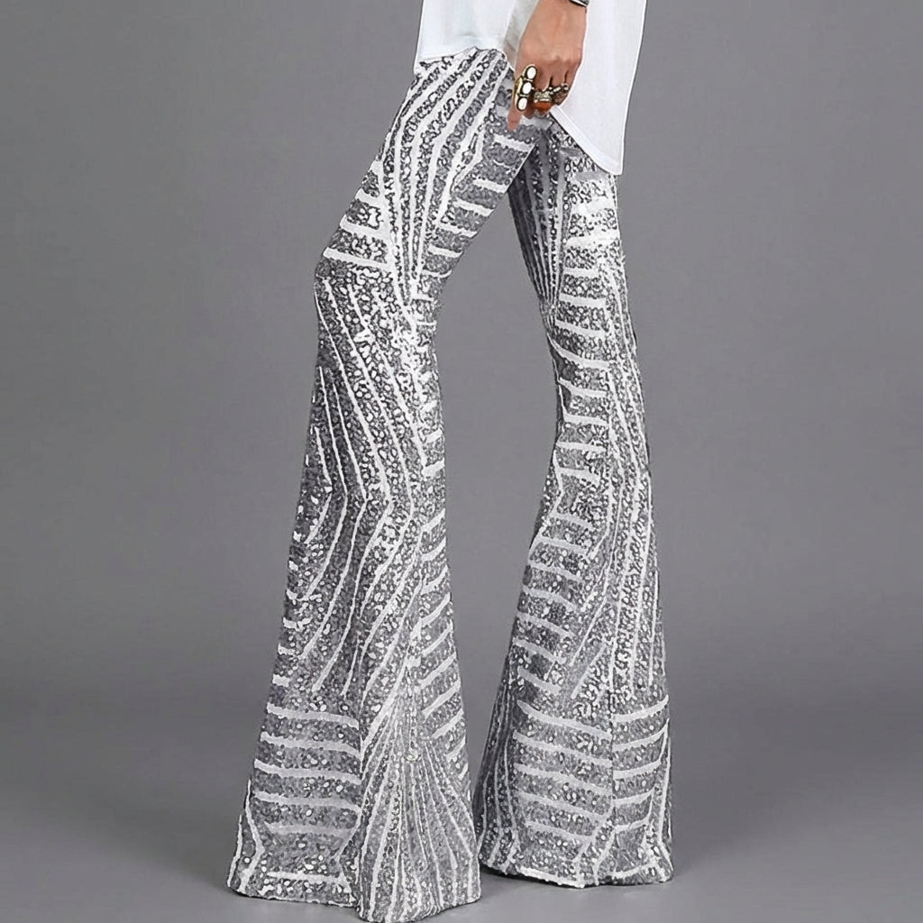 Zafrina | pantaloni flare geometrici da donna