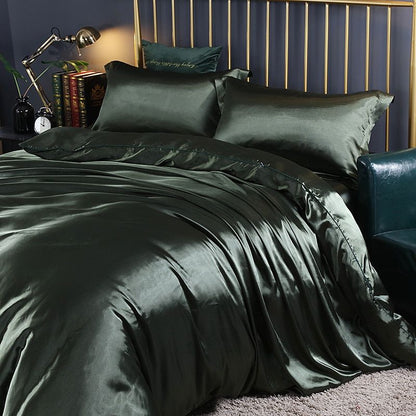 Satiara™ | Luxe Satijnen Beddengoed Set | 4-delig Zijdezacht & Verkoelend Bedlinnen Set