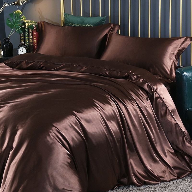 Satiara™ | Luxe Satijnen Beddengoed Set | 4-delig Zijdezacht & Verkoelend Bedlinnen Set