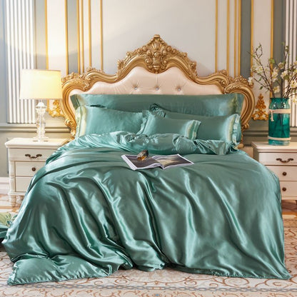 Satiara™ | Luxe Satijnen Beddengoed Set | 4-delig Zijdezacht & Verkoelend Bedlinnen Set