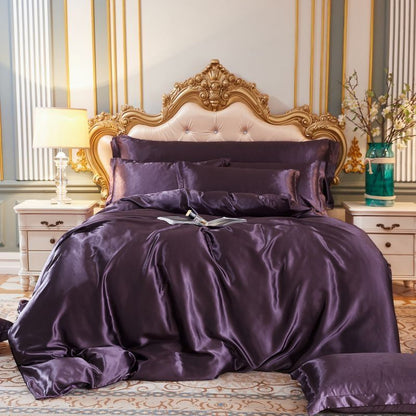 Satiara™ | Luxe Satijnen Beddengoed Set | 4-delig Zijdezacht & Verkoelend Bedlinnen Set