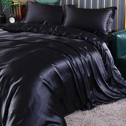 Satiara™ | Luxe Satijnen Beddengoed Set | 4-delig Zijdezacht & Verkoelend Bedlinnen Set