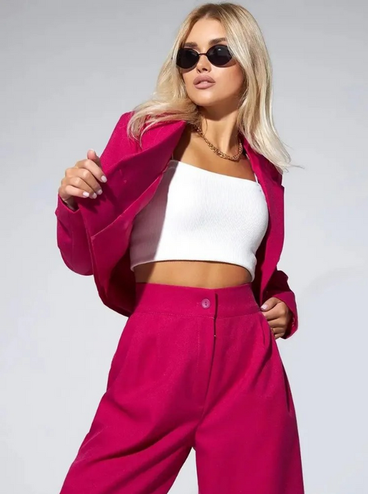 Elodie | Cropped Blazer Set