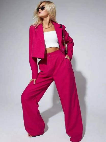 Elodie | Cropped Blazer Set
