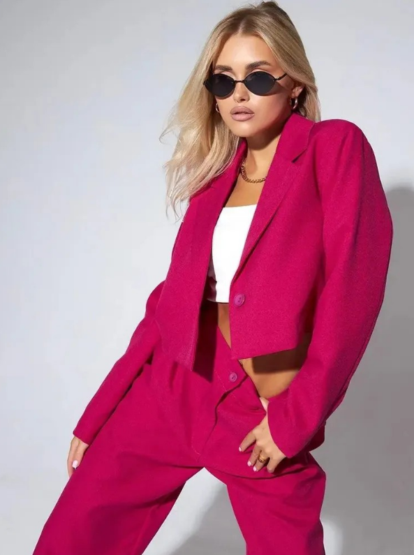 Elodie | Cropped Blazer Set