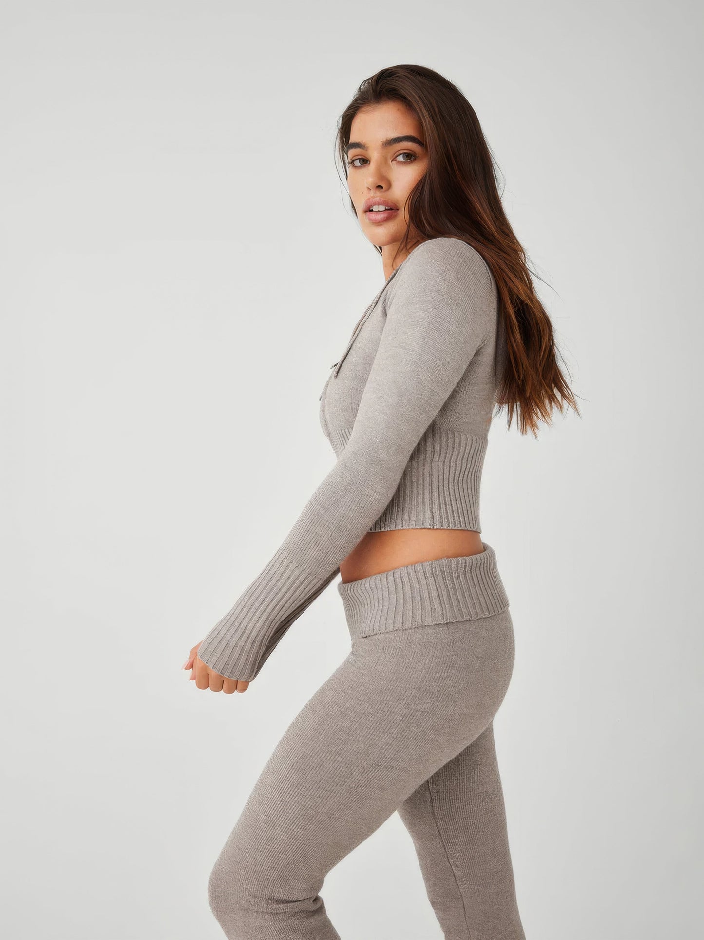 Aveline | Tweedelige Ribgebreide Set
