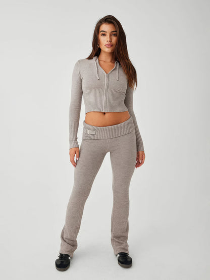 Aveline | Tweedelige Ribgebreide Set