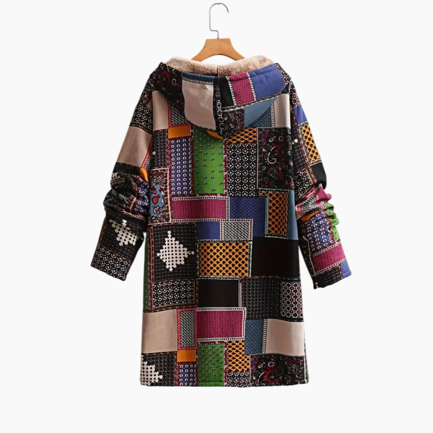 Amaris | Lange Patchwork Winterjas Dames