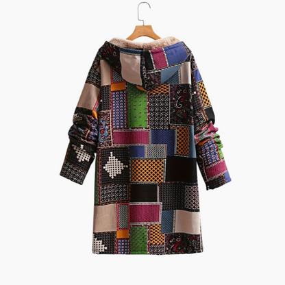 Amaris | Lange Patchwork Winterjas Dames