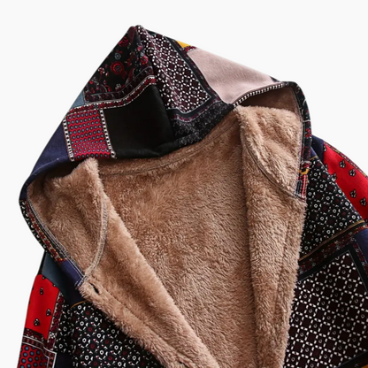 Amaris | Lange Patchwork Winterjas Dames