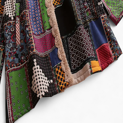Amaris | Lange Patchwork Winterjas Dames