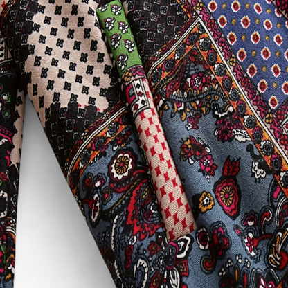 Amaris | Lange Patchwork Winterjas Dames