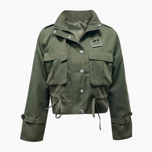 Selene | Cropped Military Jas Dames