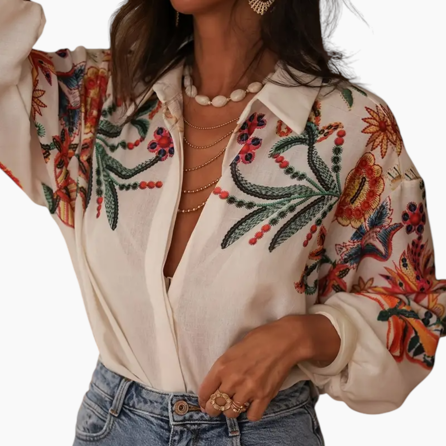Isabella | Geborduurde Boho Blouse Dames