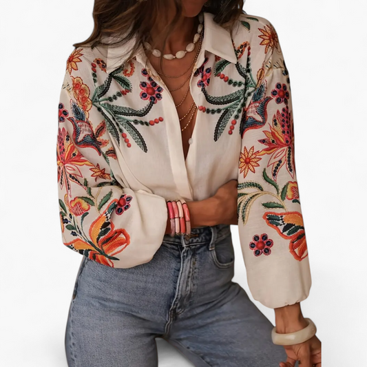 Isabella | Geborduurde Boho Blouse Dames