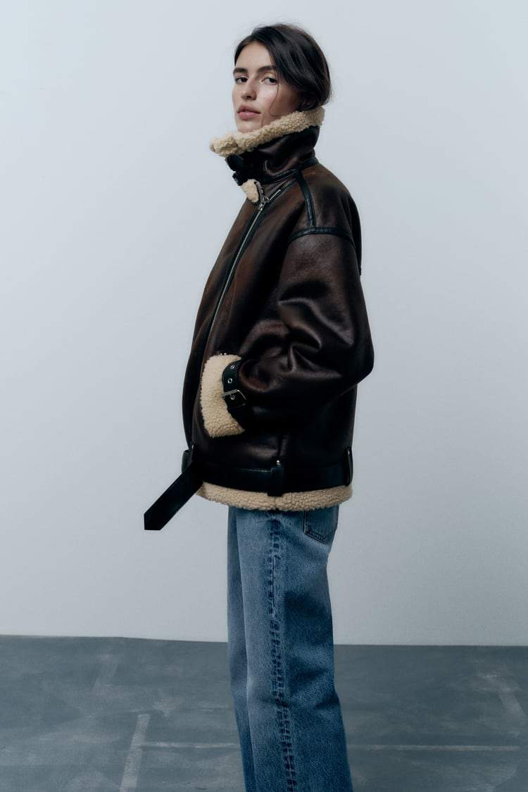 Leontine | Shearling Aviator Jas Dames