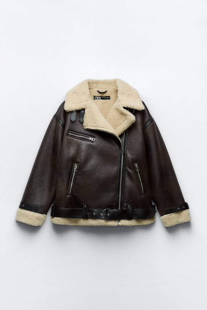 Leontine | Shearling Aviator Jas Dames