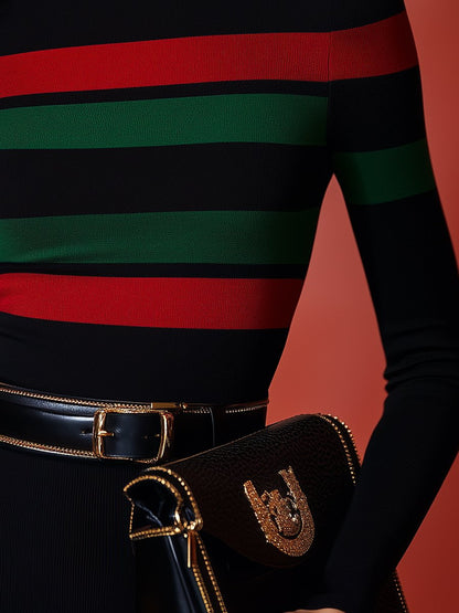 Renata | Gestreepte Nauwsluitende Coltrui