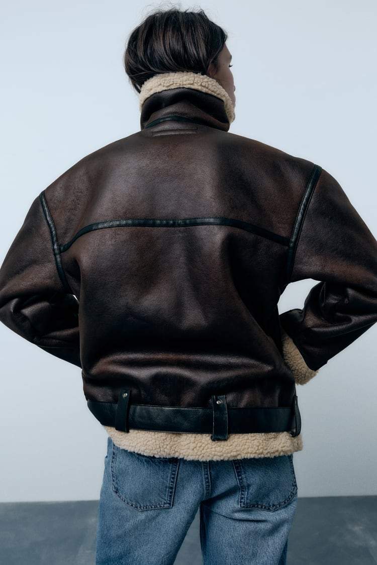 Leontine | Shearling Aviator Jas Dames