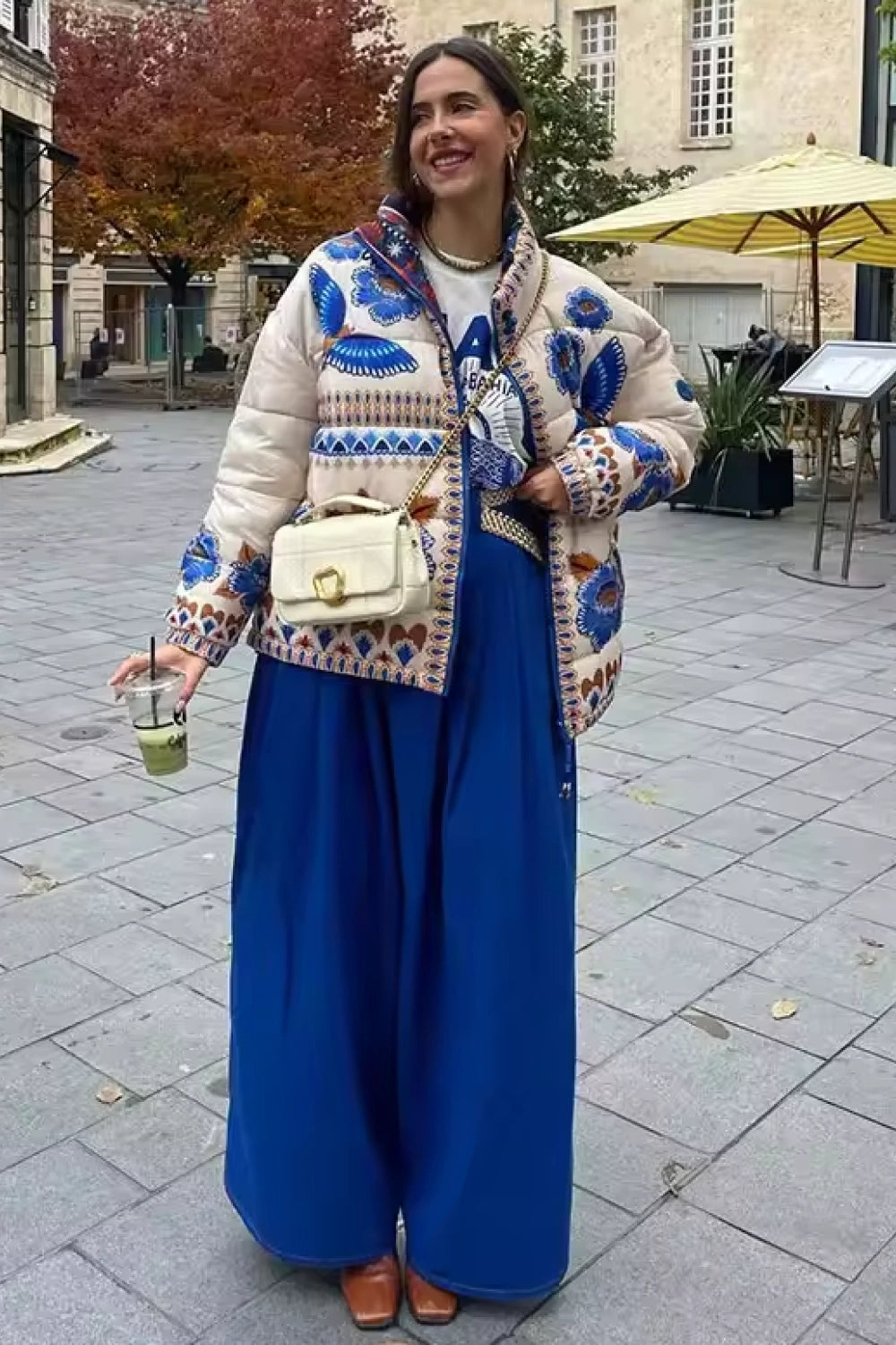 Althea | Gewatteerde Jas Met Bloemenprint