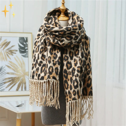 Levia | Luipaardprint Oversized Sjaal